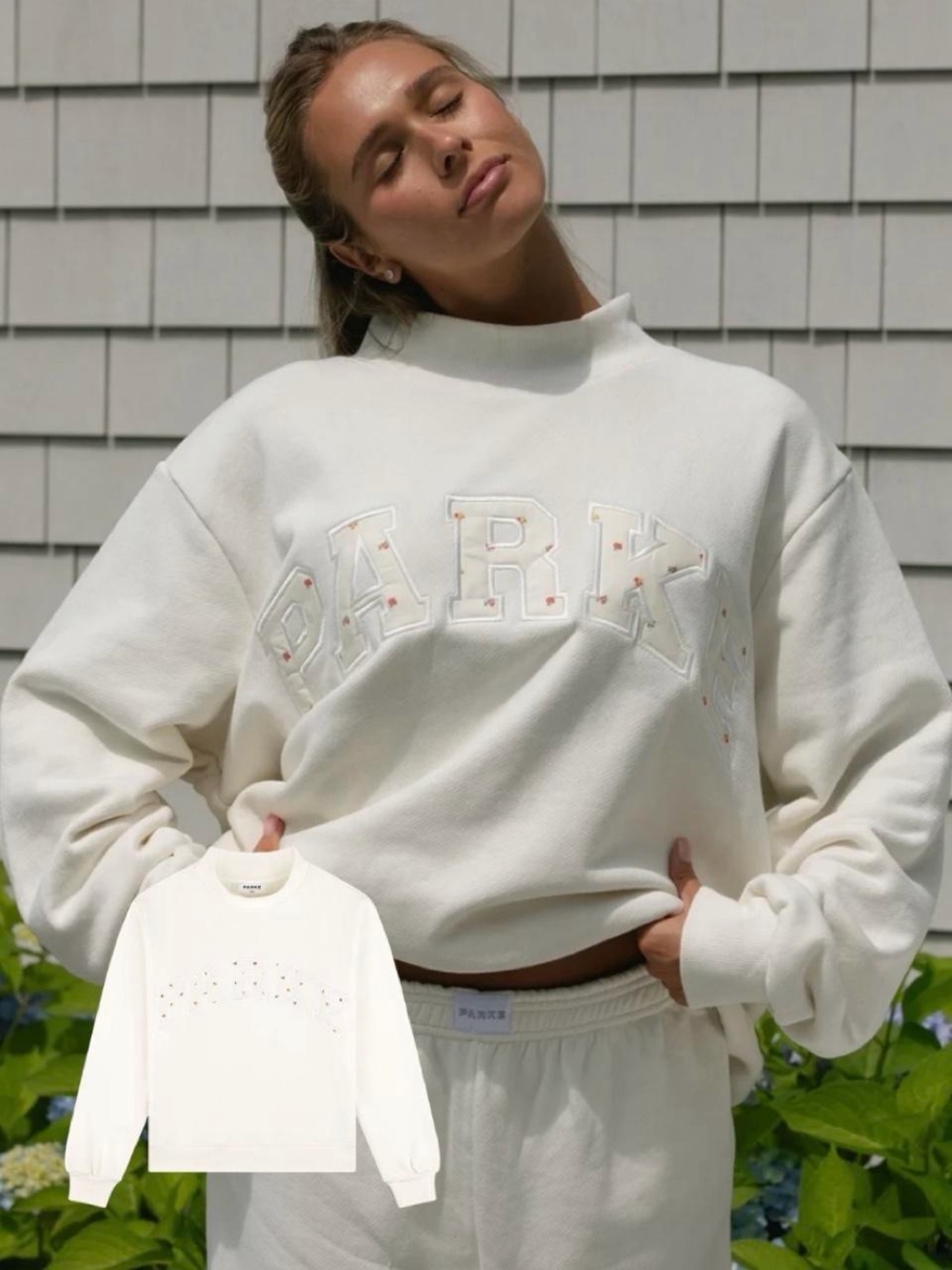 Parke Maggie & Emma Ivory Mockneck
